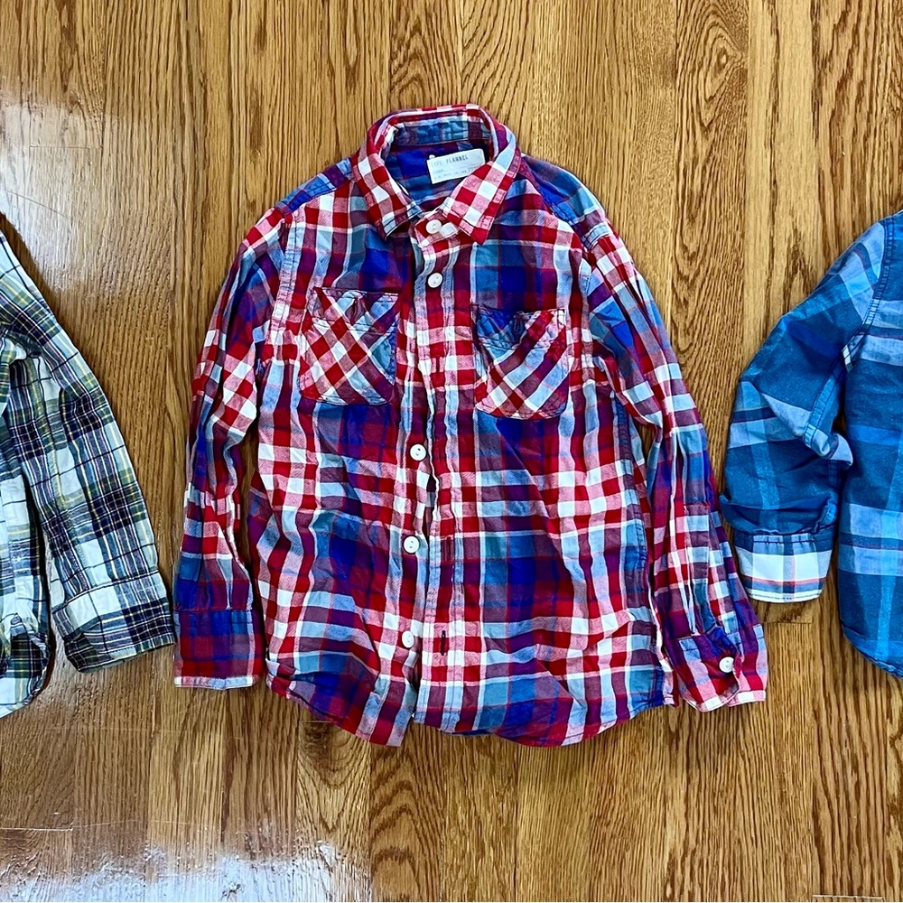 Set of Three Flannel Shirts (4-5T)